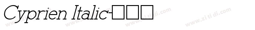 Cyprien Italic字体转换